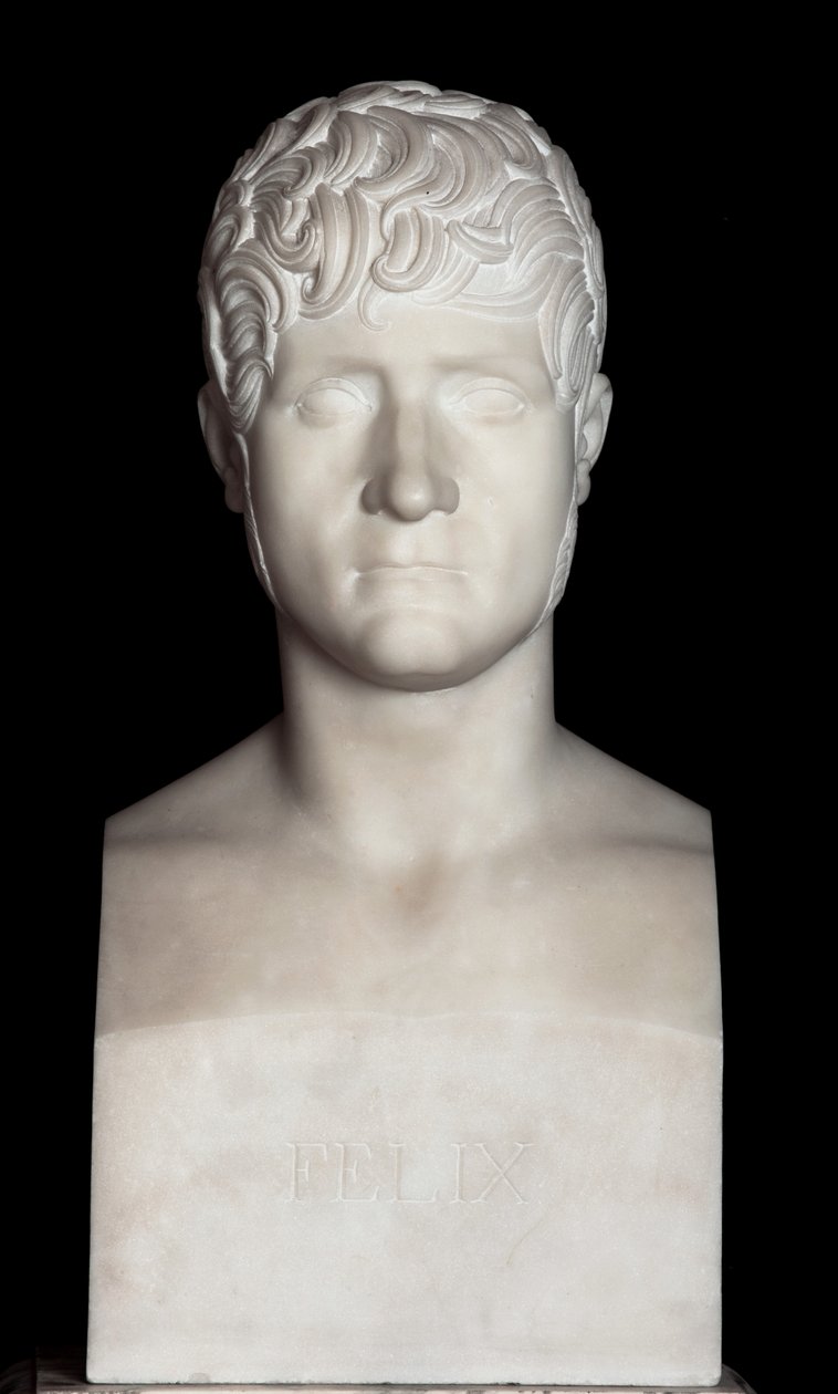 Popiersie Felixa Baciocchiego (marmur) autorstwa Lorenzo Bartolini