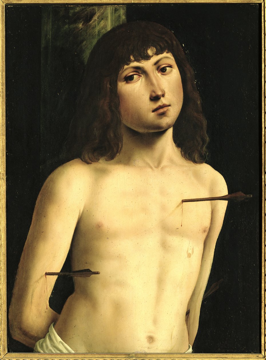 Święty Sebastian, c.1490 (tempera na panelu) autorstwa Lorenzo Costa