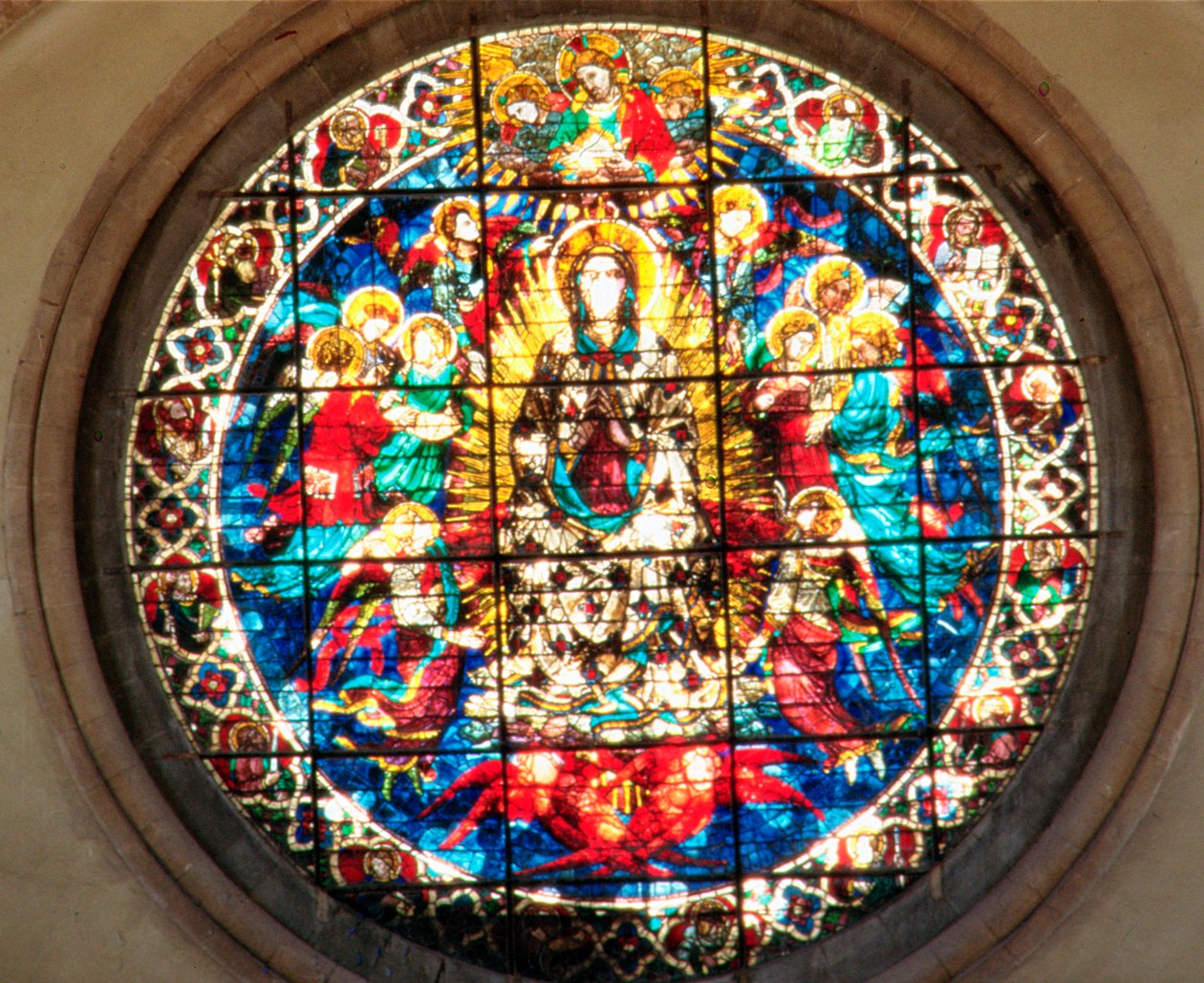 Wniebowzięcie NMP (witraż) autorstwa Lorenzo Ghiberti