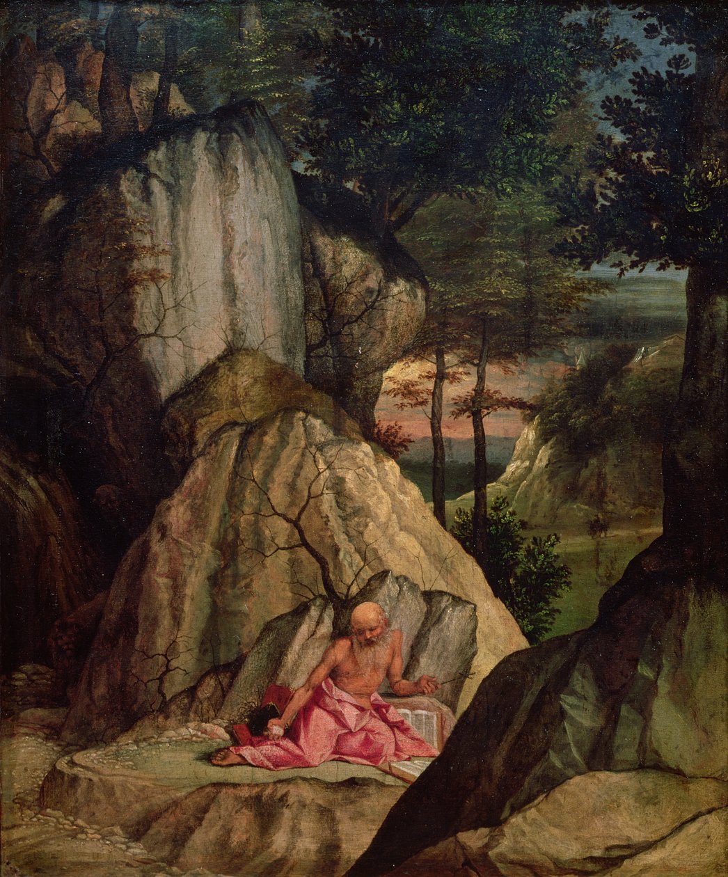 Św. Jerome medytujący na pustyni, 1506 r. autorstwa Lorenzo Lotto