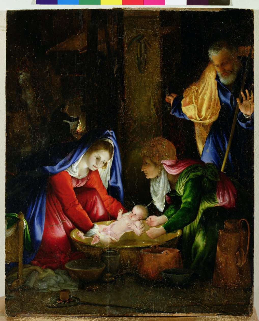 Narodzenia, 1527 autorstwa Lorenzo Lotto