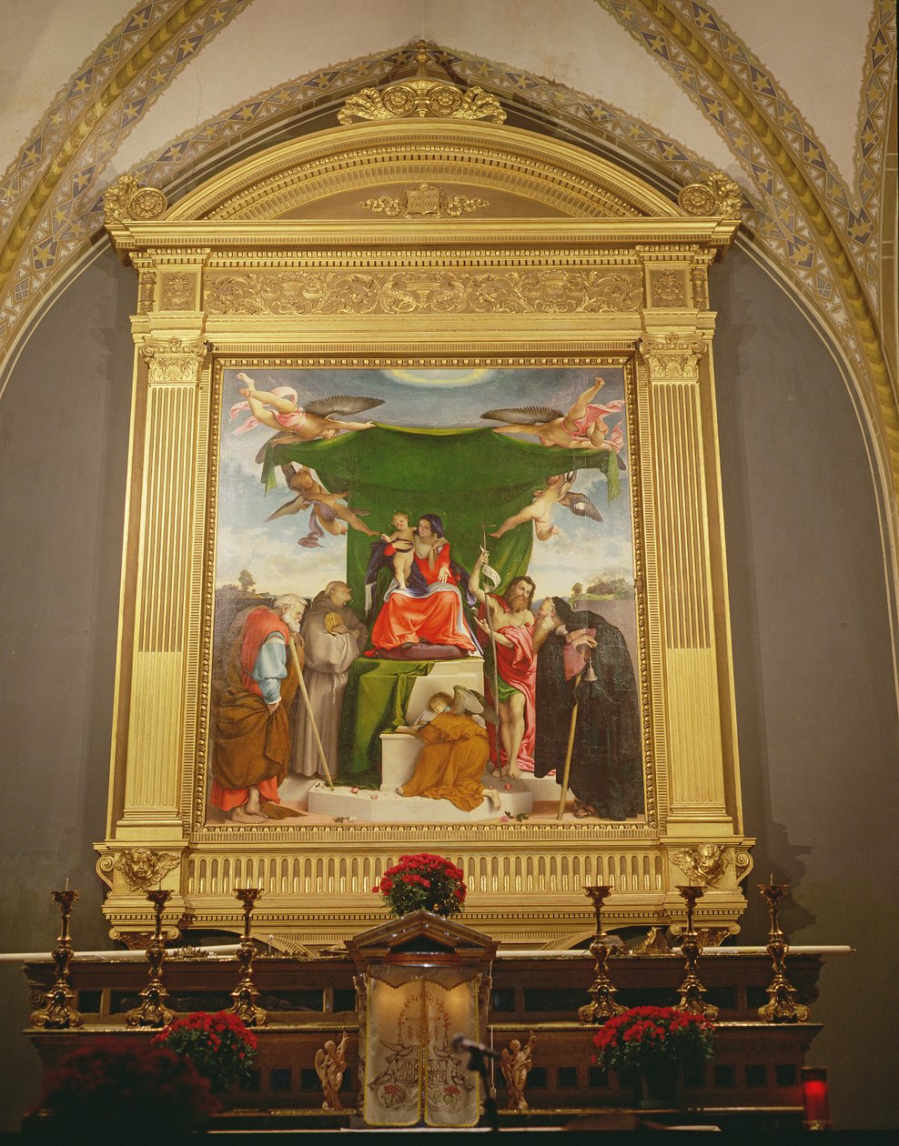 Matka Boska z Dzieciątkiem w otoczeniu świętych, 1521 autorstwa Lorenzo Lotto