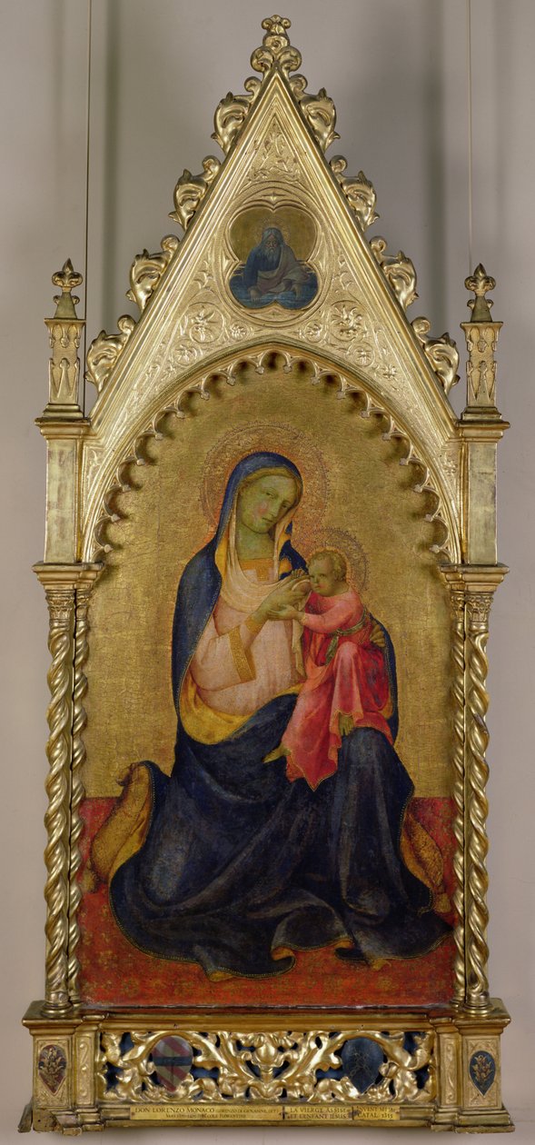 Dziewica z Dzieciątkiem (tempera na panelu) autorstwa Lorenzo Monaco