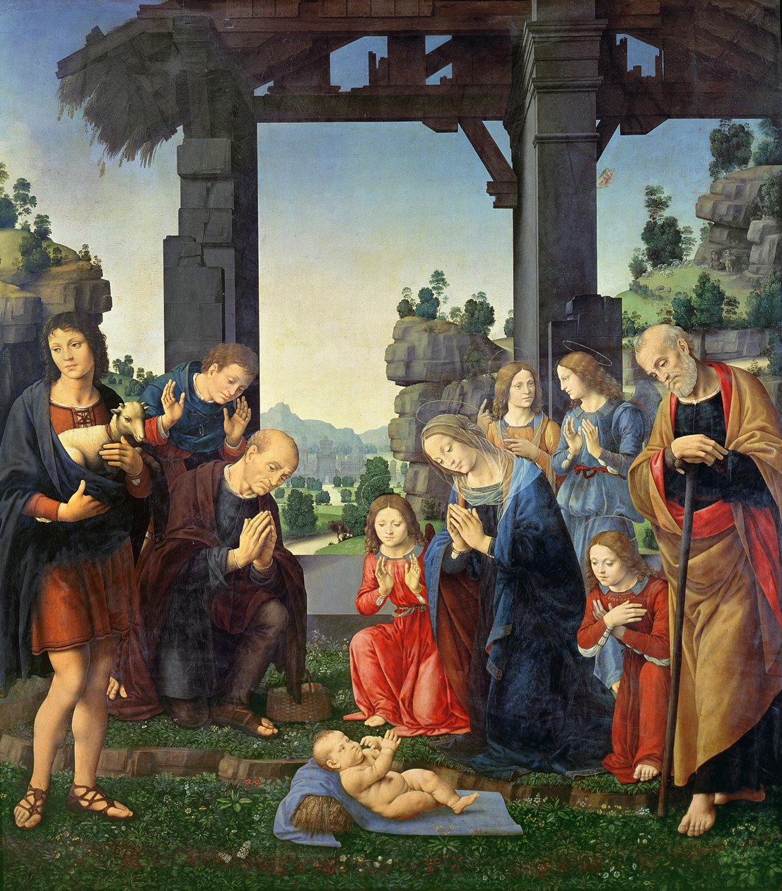 Adoracja pasterzy, ok. 1510 autorstwa Lorenzo di Credi