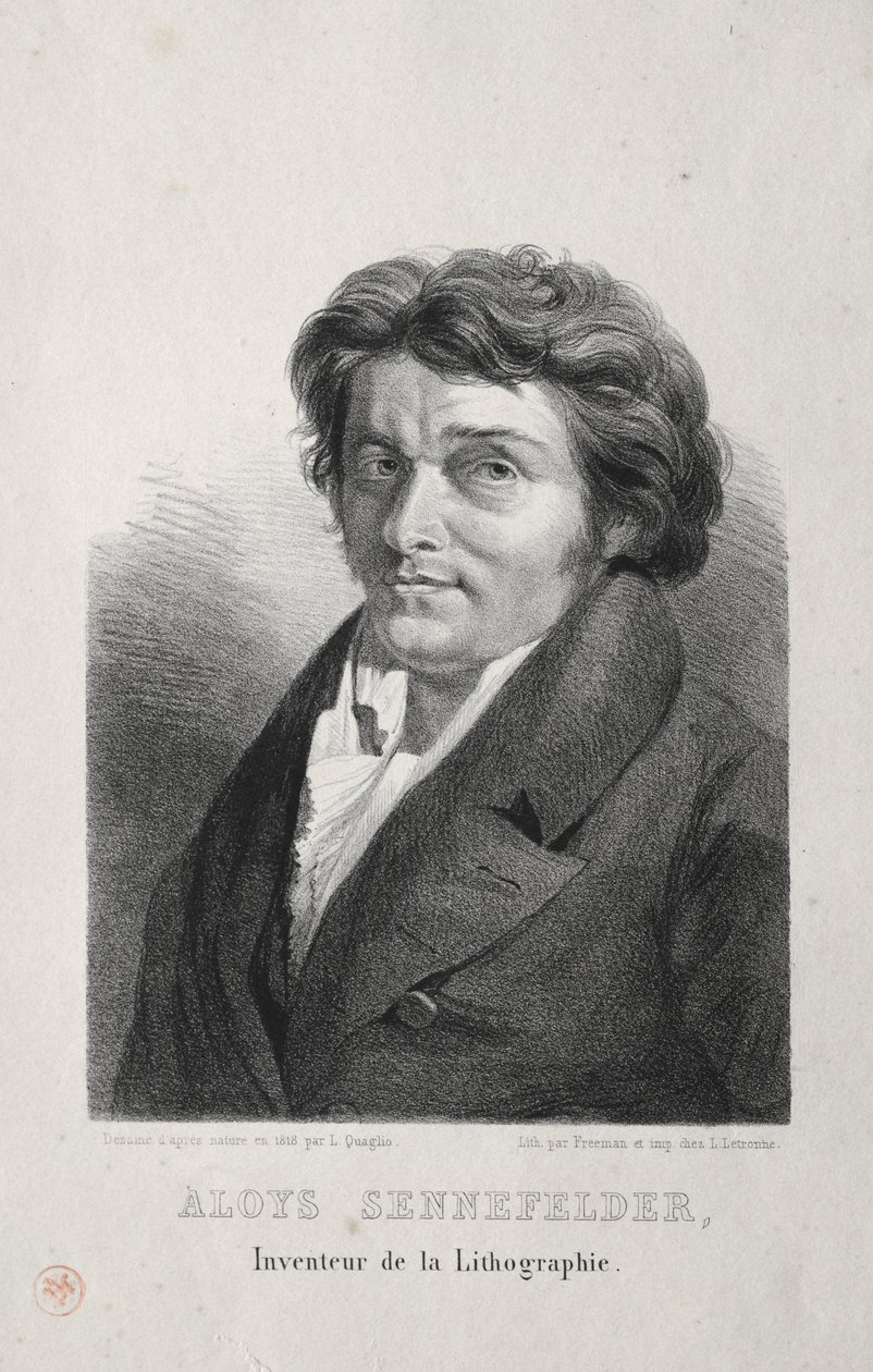 Aloys Senefelder. autorstwa Lorenzo II Quaglio