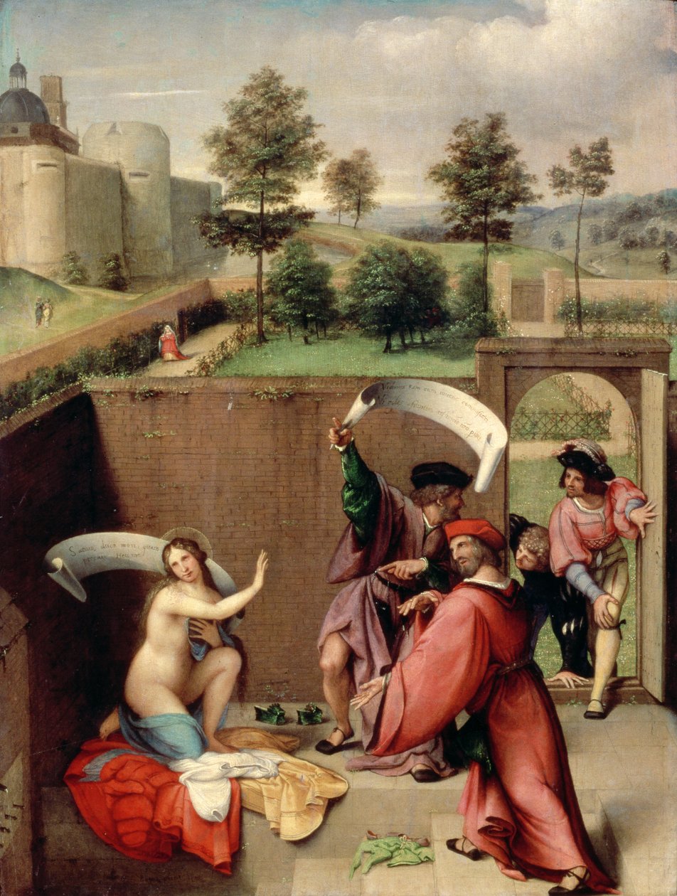 Zuzanna i starsi, 1517 (panel) autorstwa Lorenzo Lotto