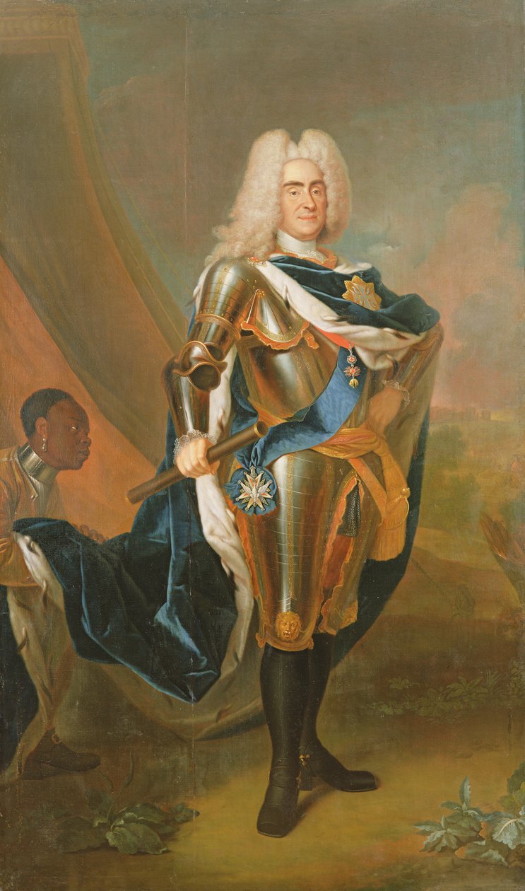 Król Polski August II, przed 1730 r. autorstwa Louis de Silvestre