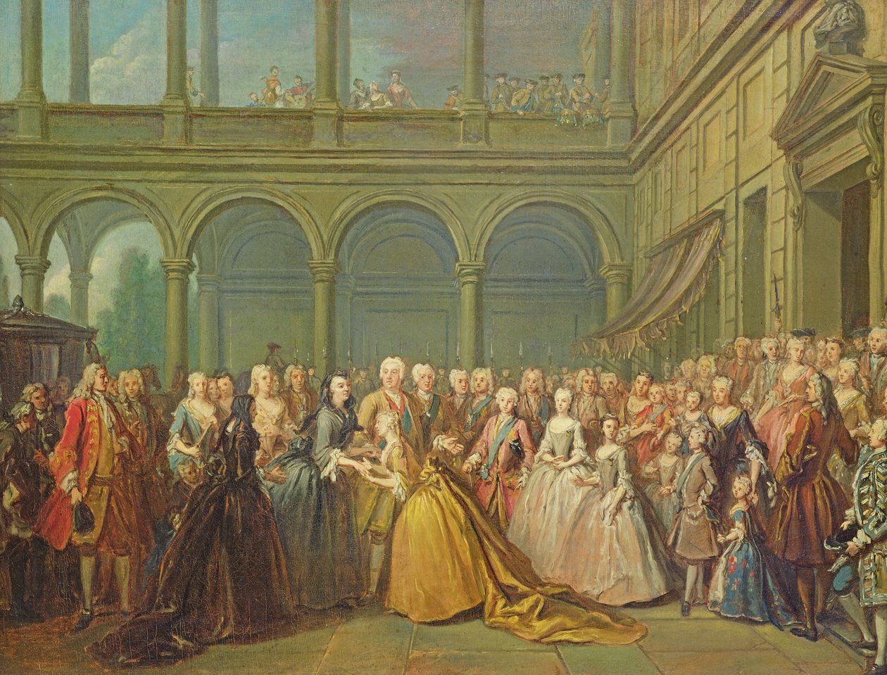 1737 оны 5-р сарын 24-нд Чехийн Нейхаус дахь уулзалт autorstwa Louis de Silvestre