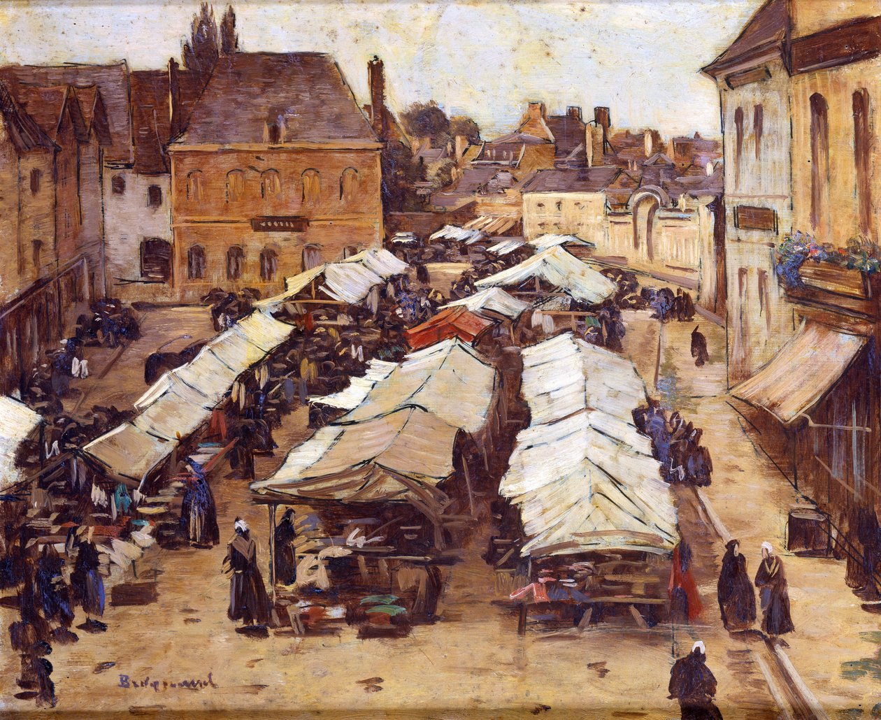 Rynek w Abbeville autorstwa Louis Braquaval