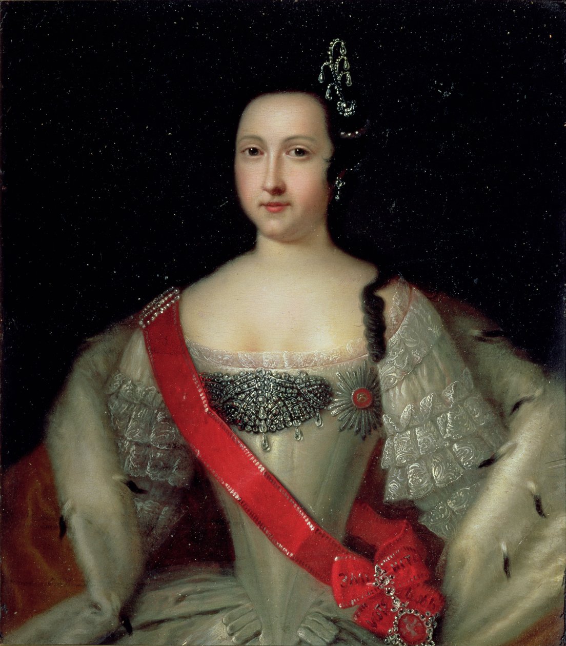 Portret księżniczki Anny (1718-46), matki cesarza Iwana VI (1740-64), po 1733 autorstwa Louis Caravaque