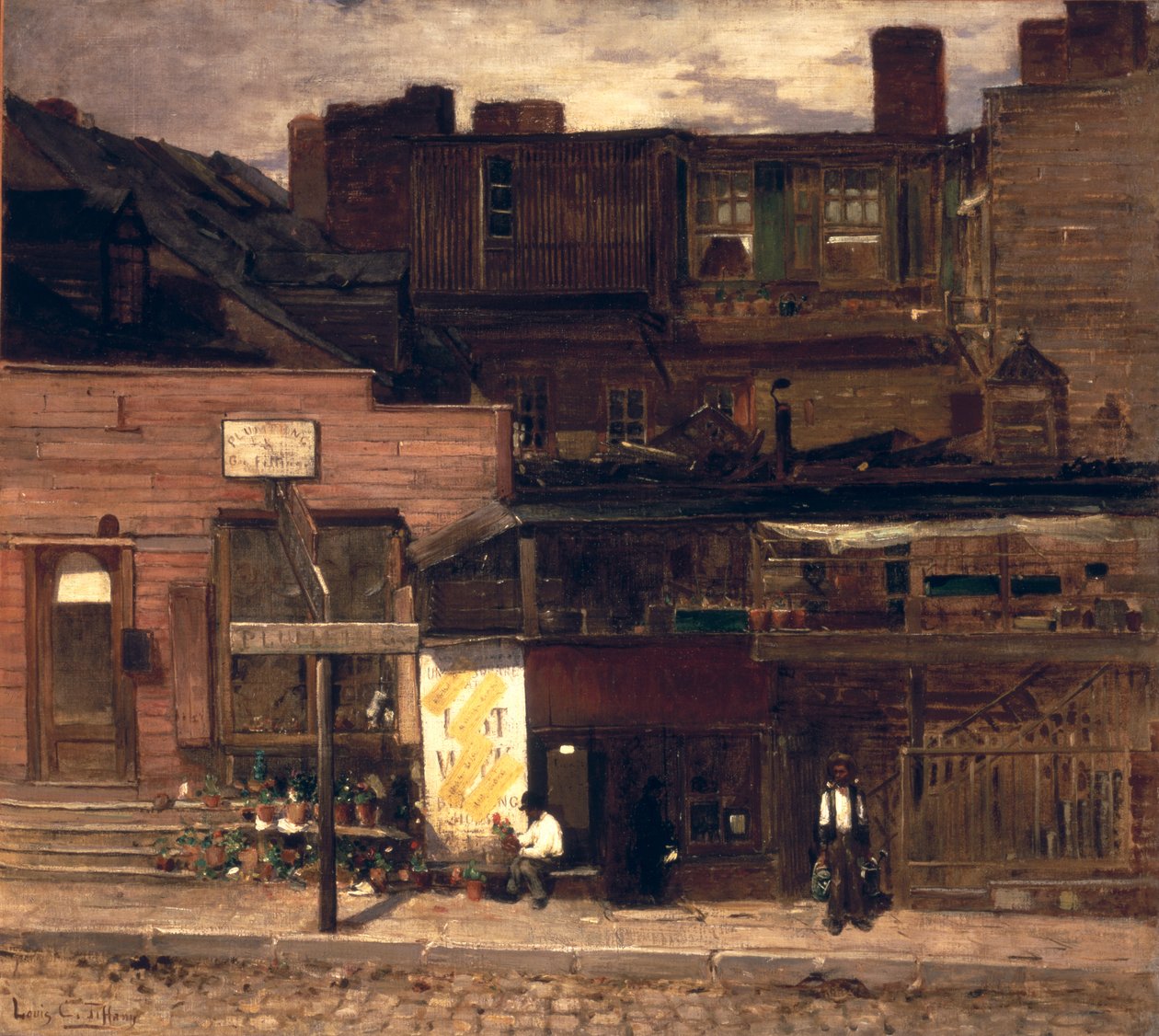 Duane Street, Nowy Jork, c.1878 autorstwa Louis Comfort Tiffany