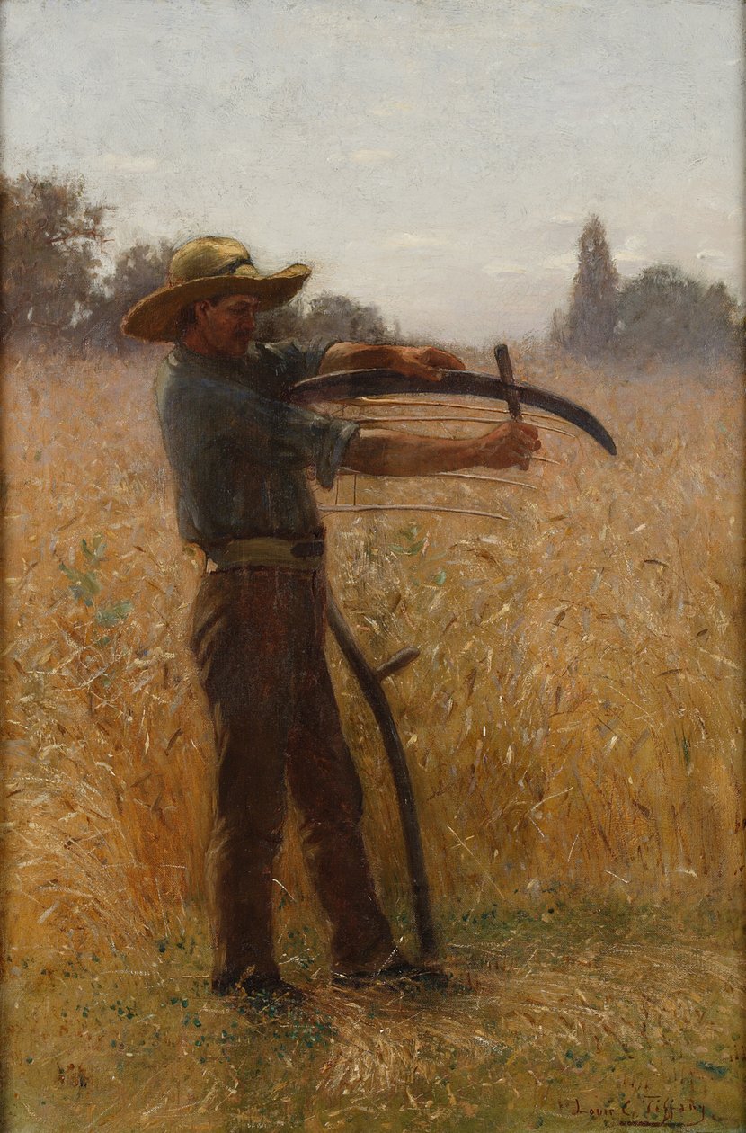 Żniwiarz, ok. 1879-81 autorstwa Louis Comfort Tiffany