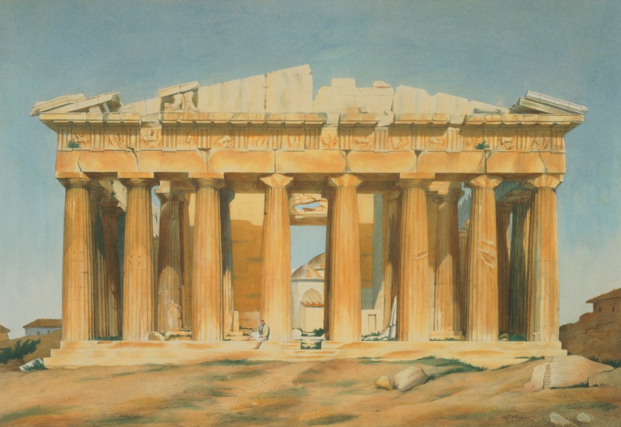Partenon, Ateny, 1810-37 autorstwa Louis Dupré