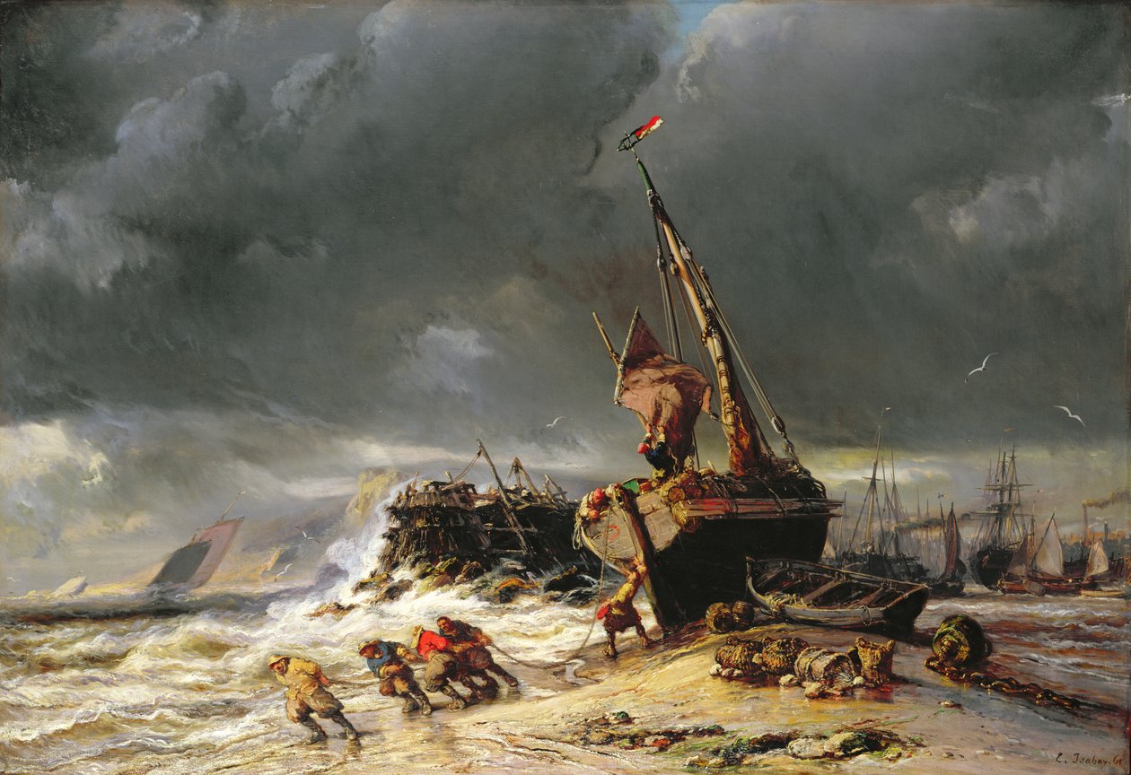 Odpływ, 1861 autorstwa Eugene Isabey
