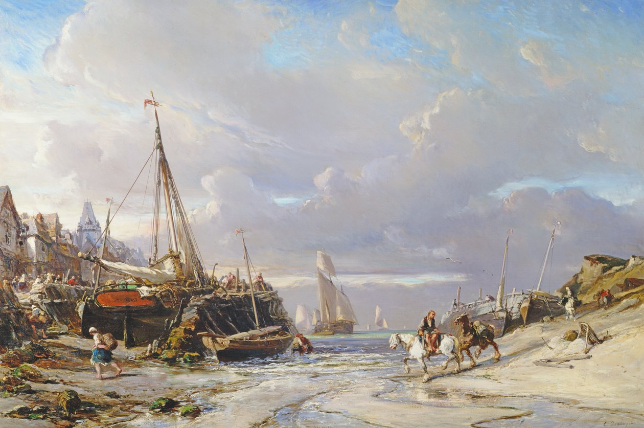 Port w Bretanii, 1861 autorstwa Eugene Isabey