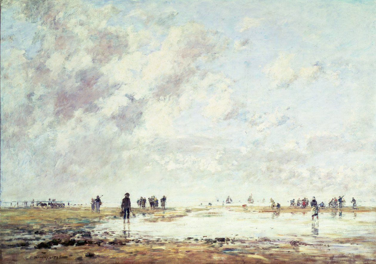 Niski przypływ w Etaples, 1886 r. autorstwa Eugene Louis Boudin