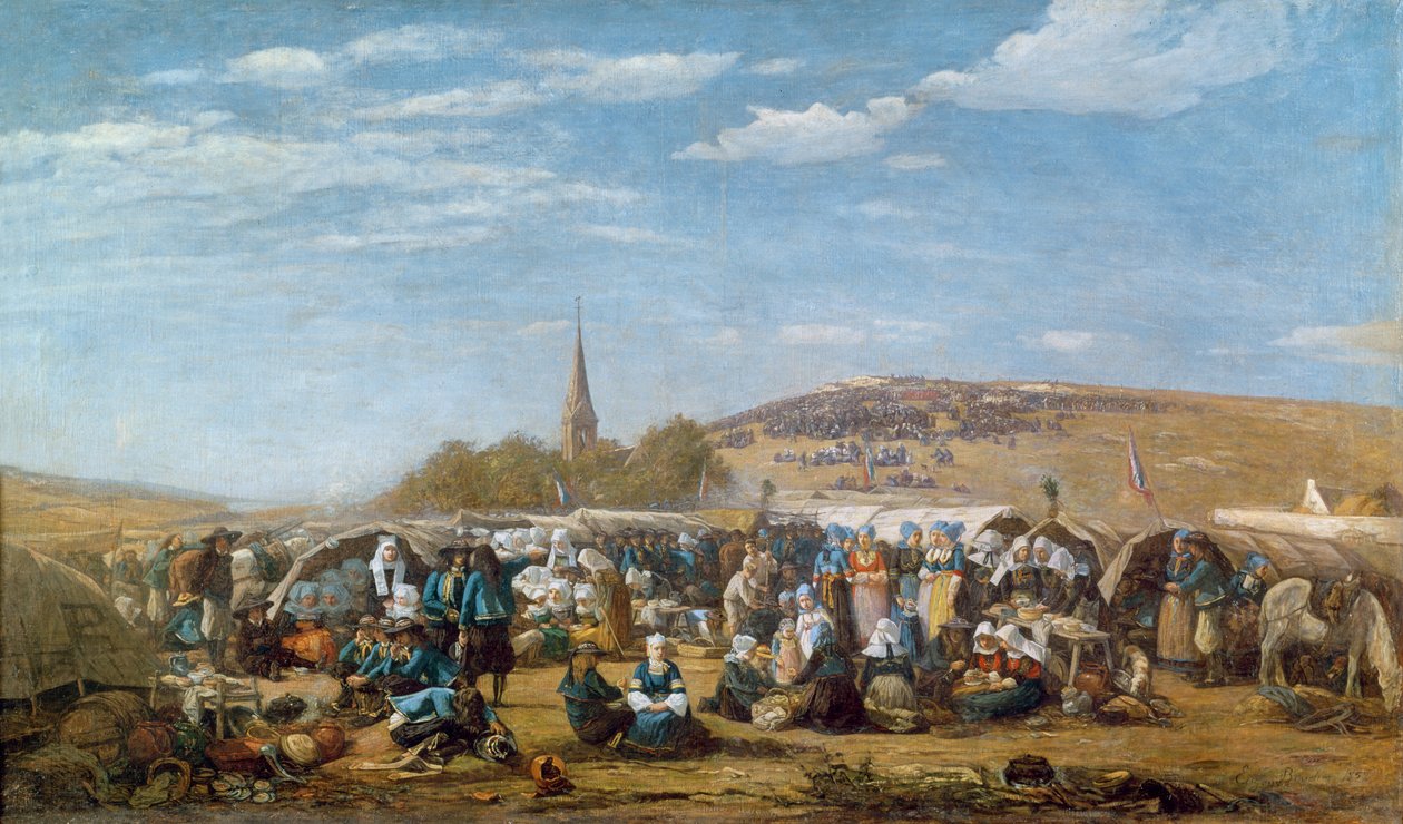 Ułaskawienie Sainte-Anne-La-Palud, Bretania, 1858 autorstwa Eugene Louis Boudin