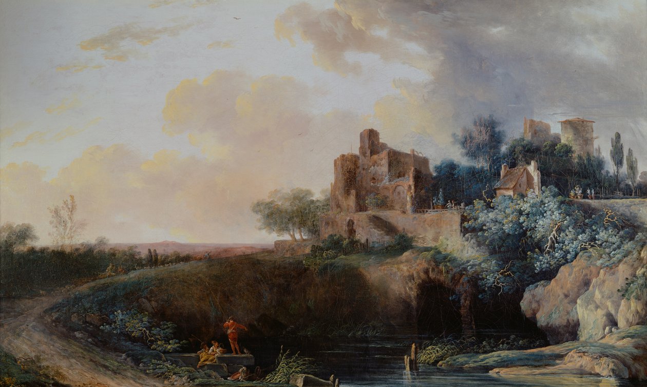 Krajobraz, 1767 autorstwa Louis Gabriel Moreau