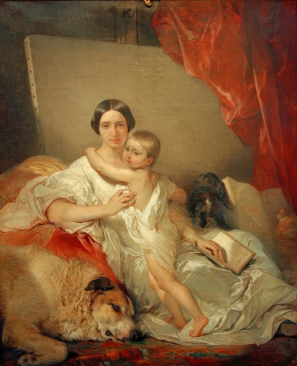 Madame Louis Gallait i jej córka autorstwa Louis Gallait