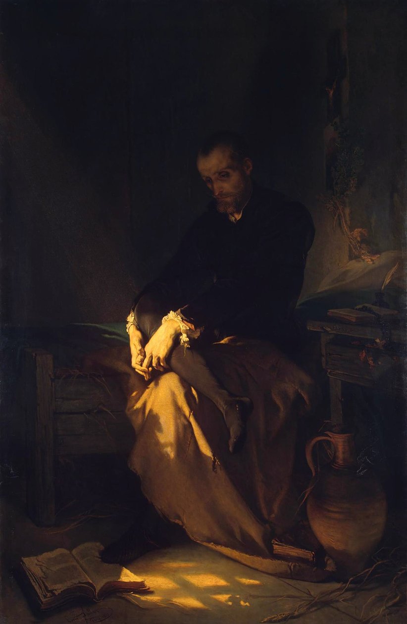 Borsuk w więzieniu, 1853 autorstwa Louis Gallait