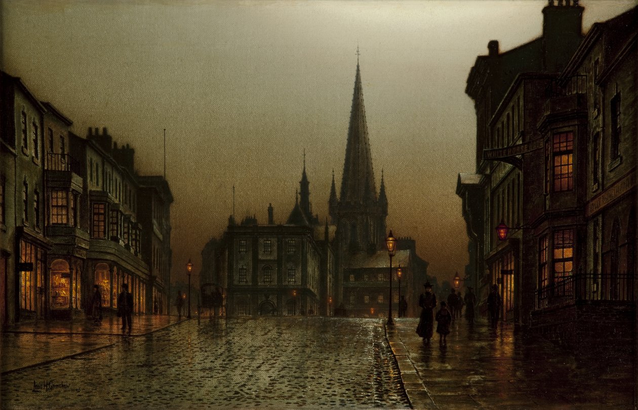 Wakefield, Upper Westgate, 1896 autorstwa Louis Grimshaw
