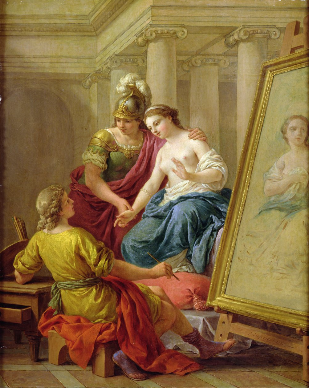 Apelles zakochany w kochanki Aleksandra, 1772 autorstwa Louis Jean François Lagrenée