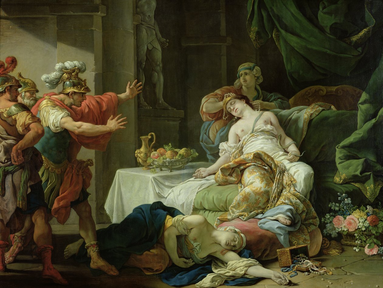 Śmierć Kleopatry, 1755 autorstwa Louis Jean François Lagrenée