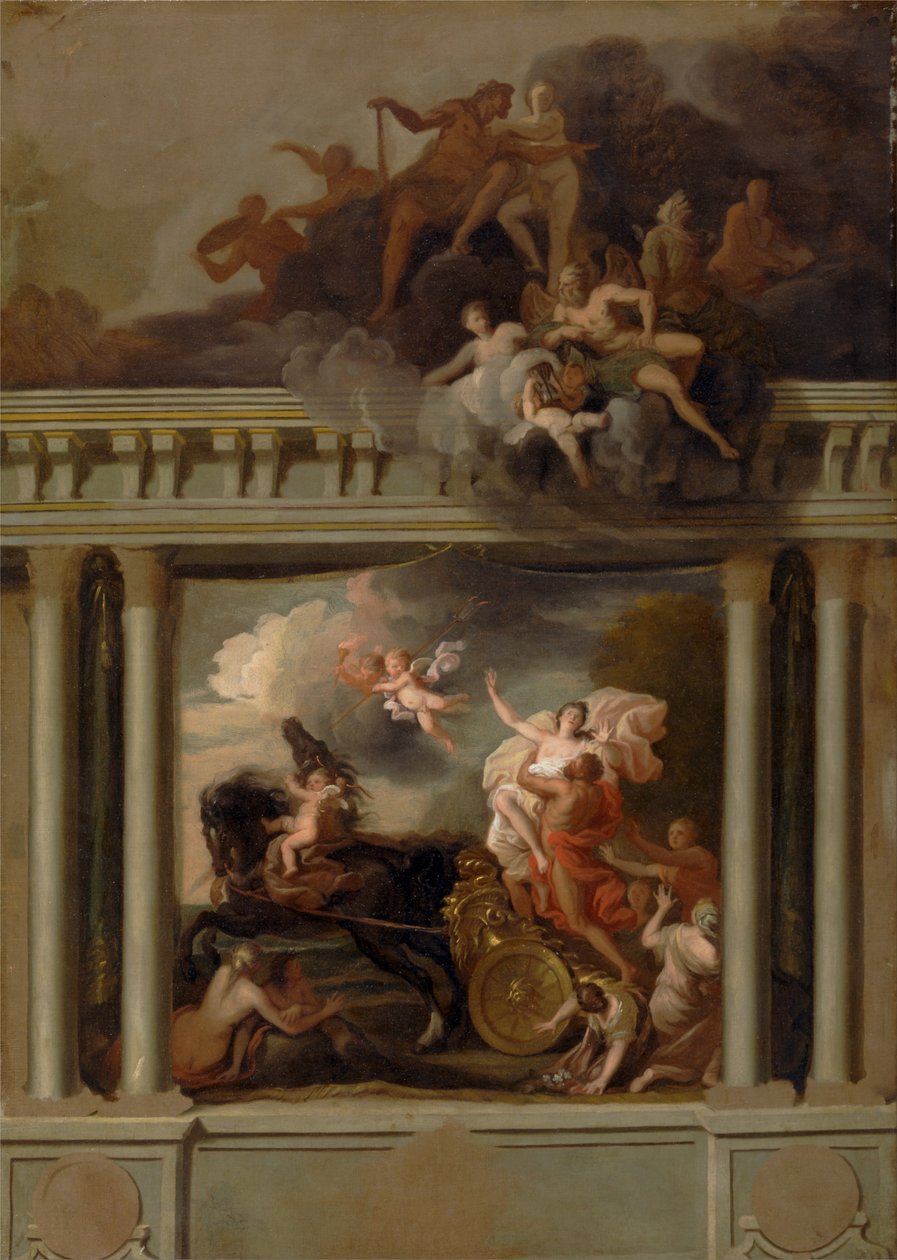 The Rape of Prozerpine, projekt klatki schodowej Devonshire House w Londynie autorstwa Louis Laguerre