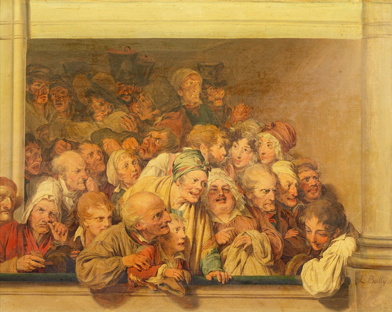 Loża dla ubogich w operze, 1830 r. autorstwa Louis Leopold Boilly