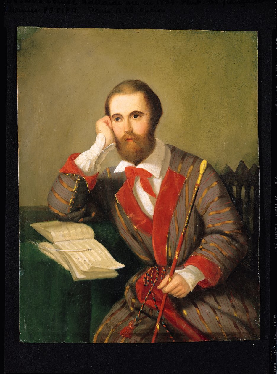 Portret mężczyzny, przypuszczalnie Charles Gounod (1818-93) (olej na karcie) autorstwa Louis Leopold Boilly