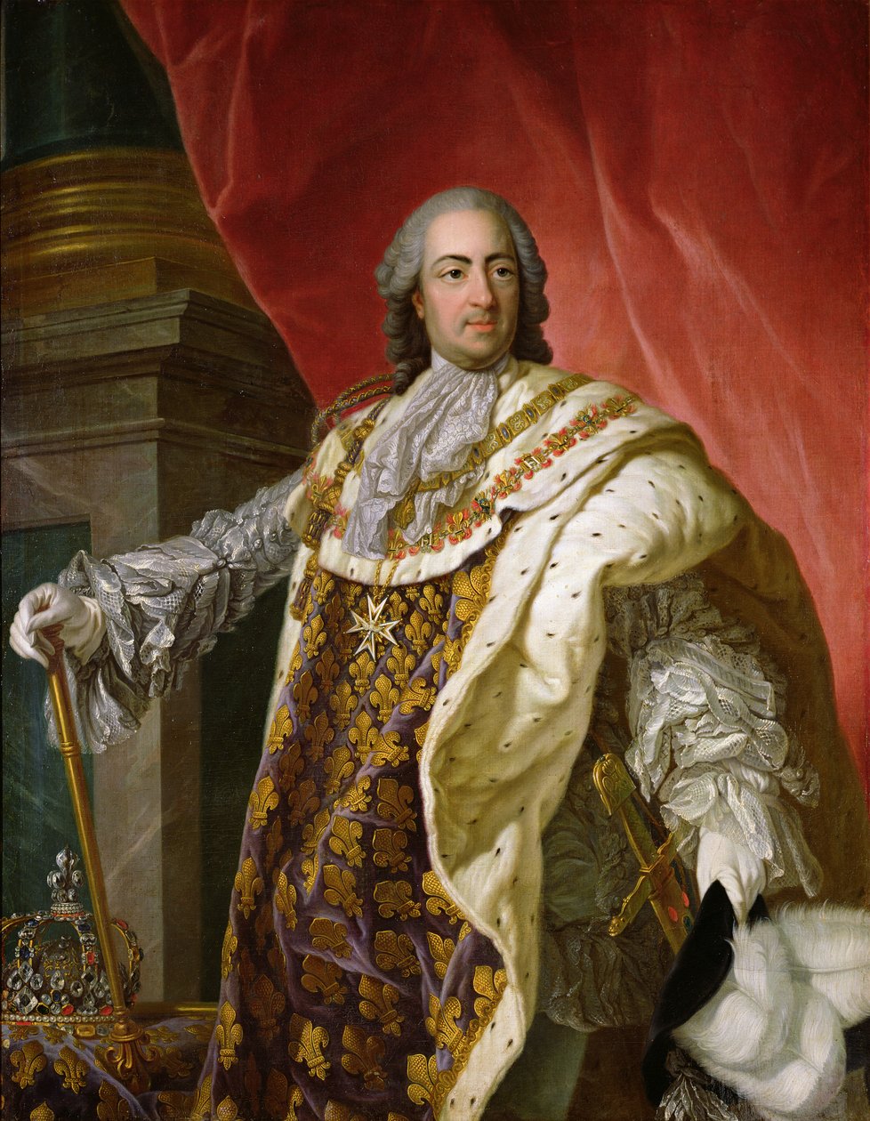 Ludwik XV (1710-74) autorstwa Louis Michel van Loo