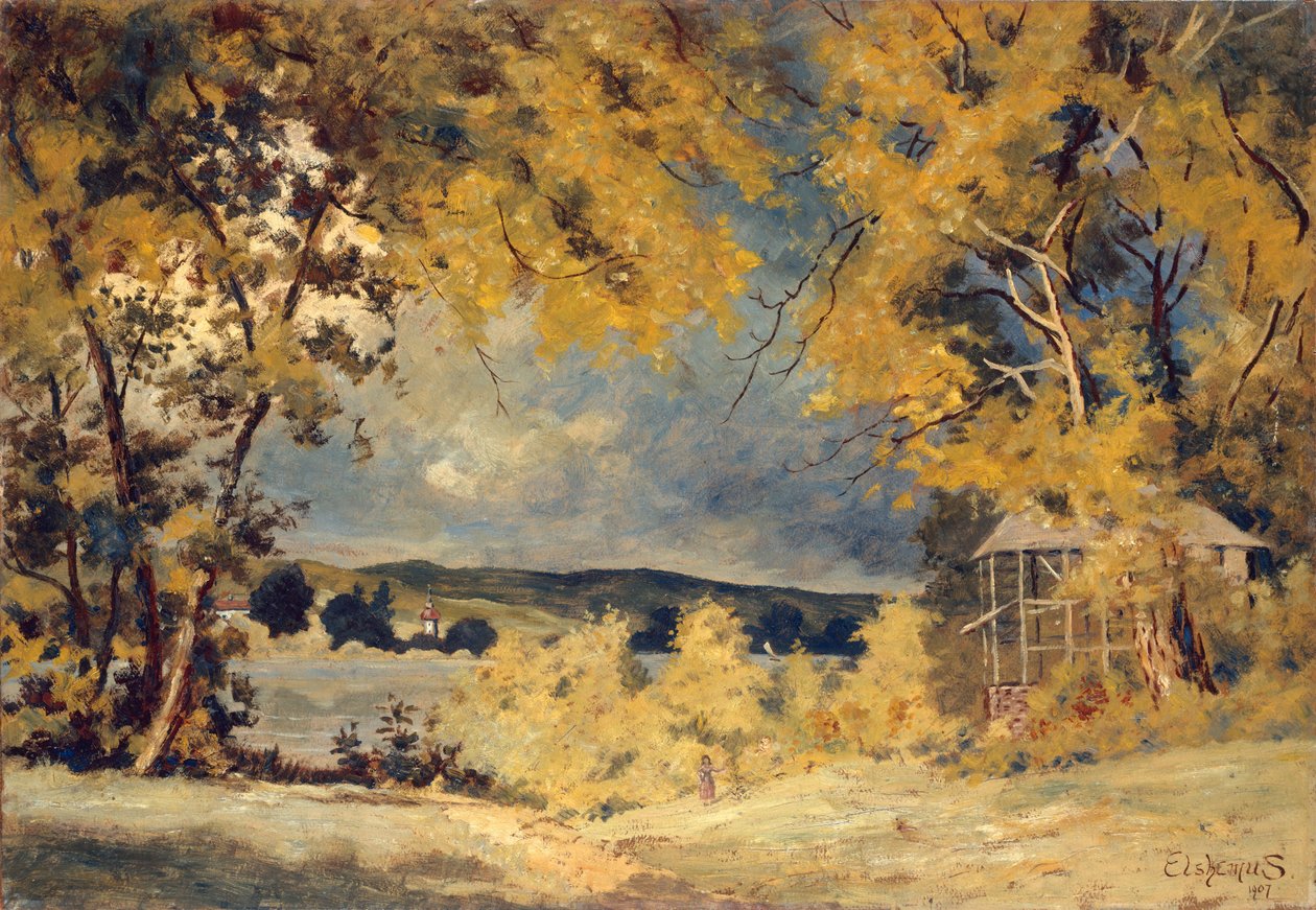 Krajobraz, Binghamton, Nowy Jork, 1907 autorstwa Louis Michel Eilshemius