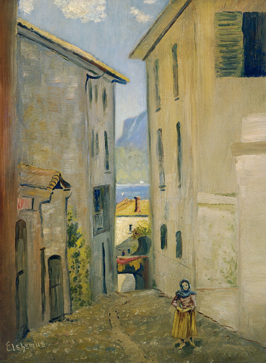 Ulica w Lugano autorstwa Louis Michel Eilshemius