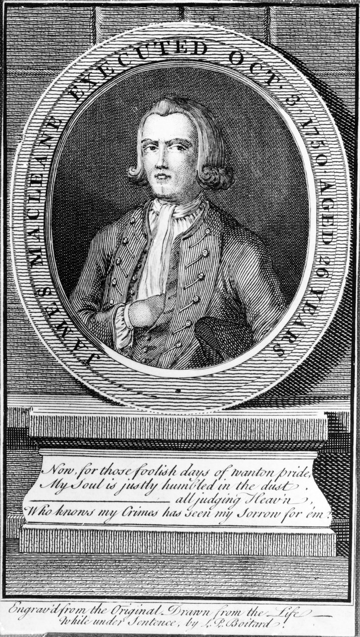 James Macleane stracony 3 października 1750 W wieku 26 lat, 1750 autorstwa Louis Philippe Boitard