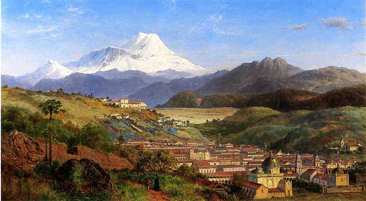 Rio Bamba, Ekwador, 1859 r. autorstwa Louis Rémy Mignot