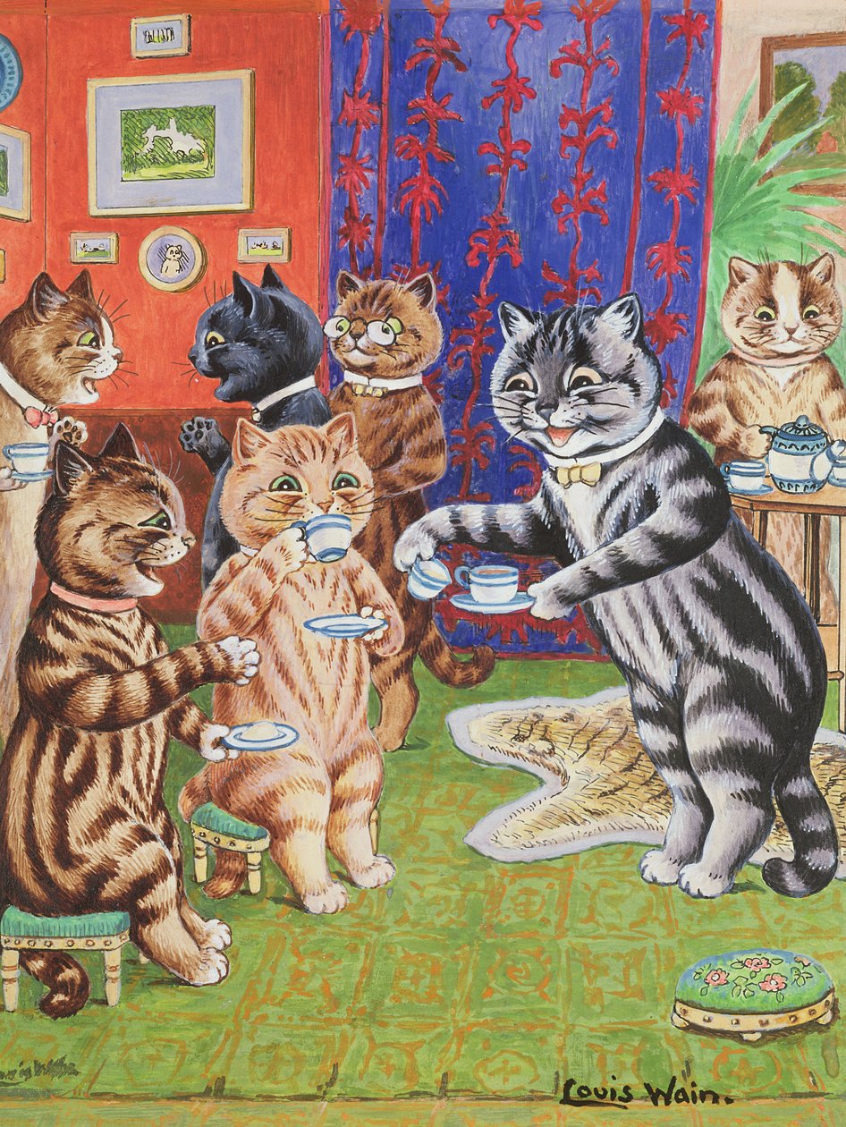 Herbata dla kota autorstwa Louis Wain