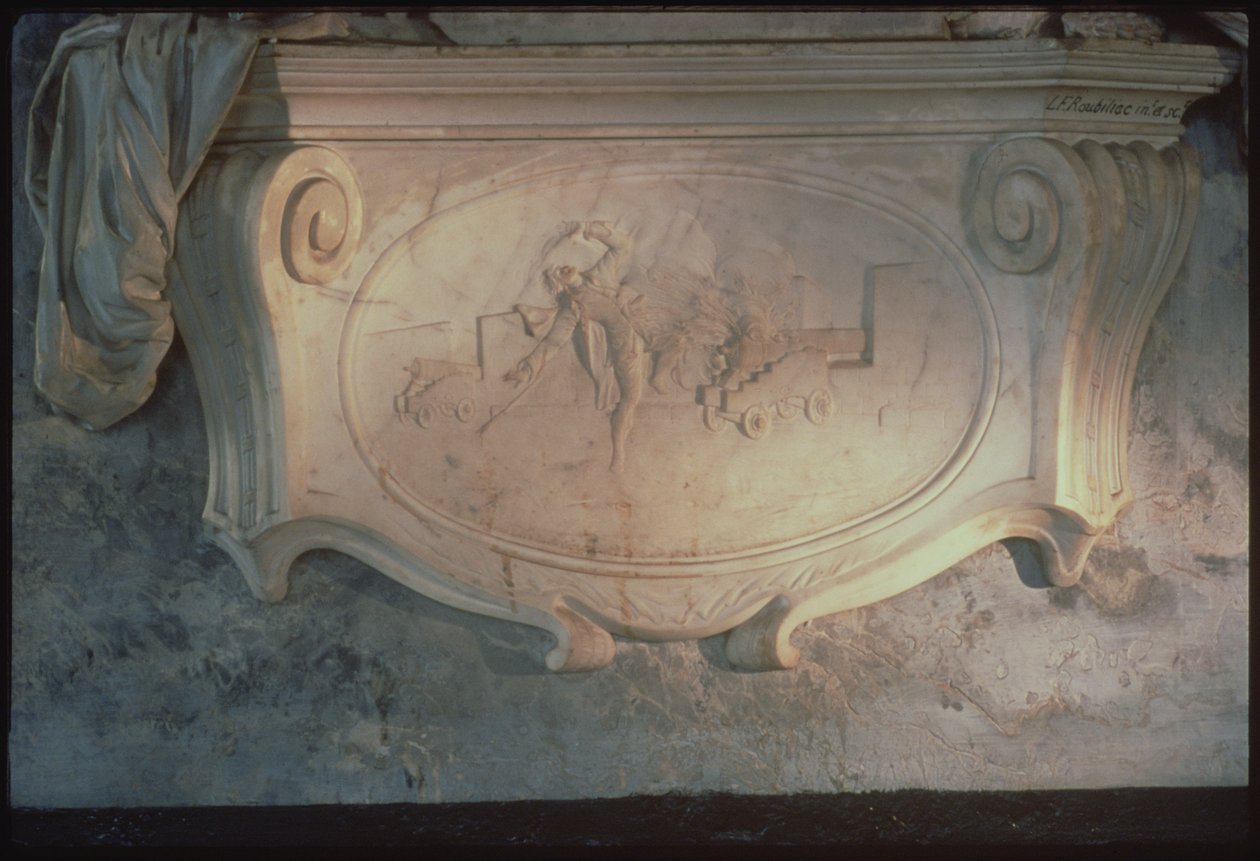 Fragment pomnika, marmur z 1725 r. autorstwa Louis Francois Roubillac