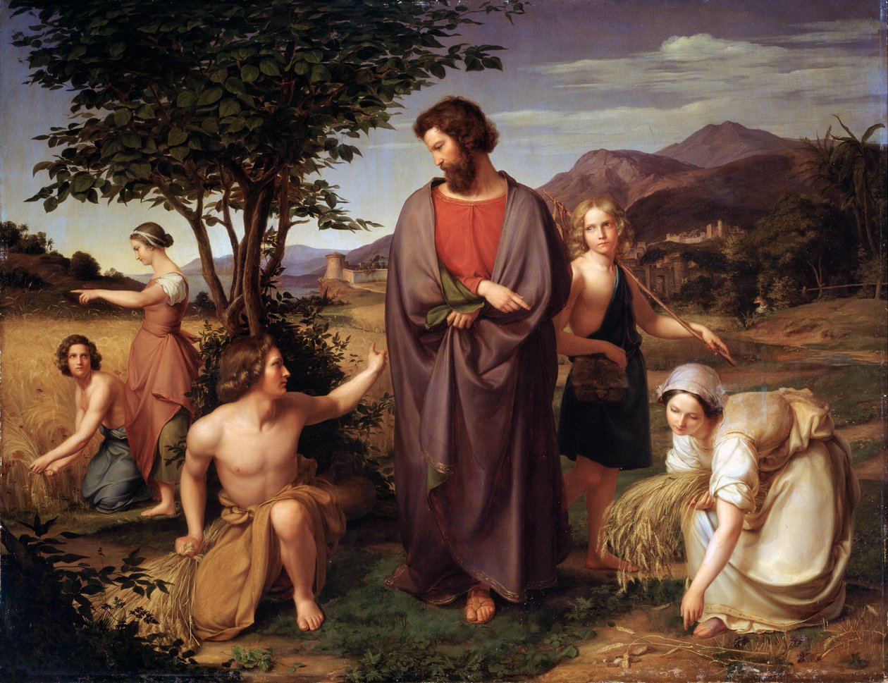 Rut na polu Boaza”, XIX w. autorstwa Louis Ammy Blanc