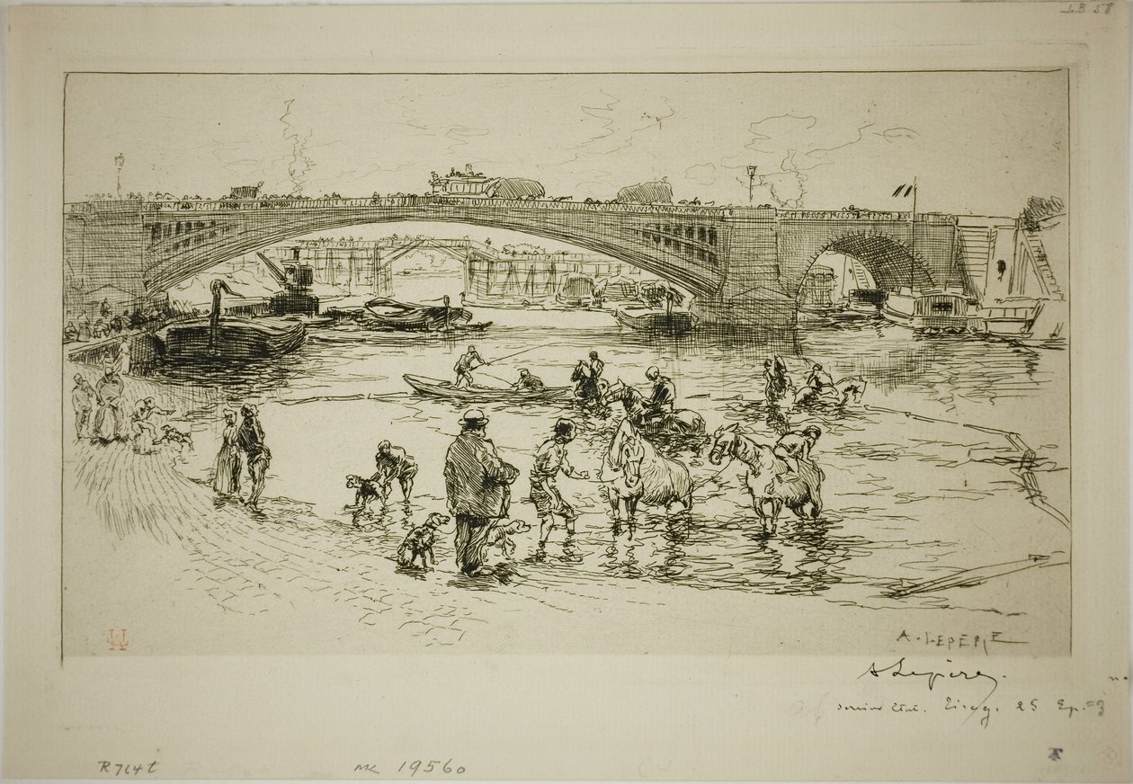 Na Pont Sully autorstwa Louis Auguste Lepère