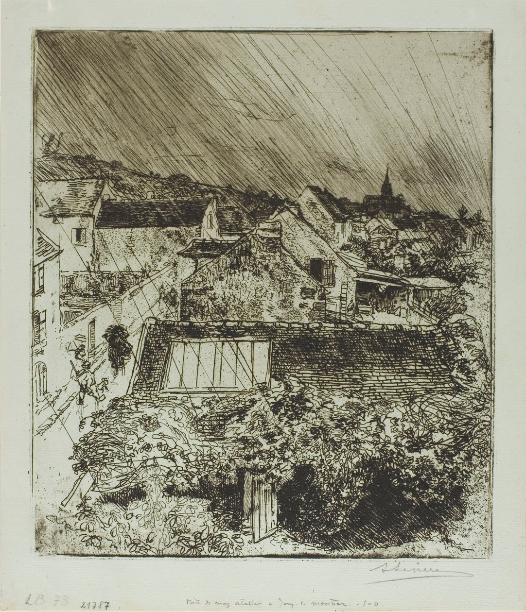 Moje studio w Jouy-le-Moutier autorstwa Louis Auguste Lepère