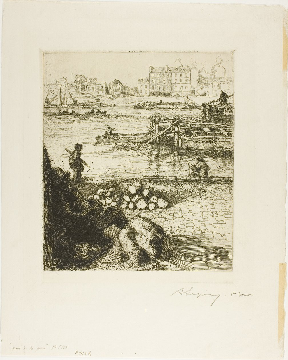 Nabrzeże publiczne, Quai de la Gare autorstwa Louis Auguste Lepère