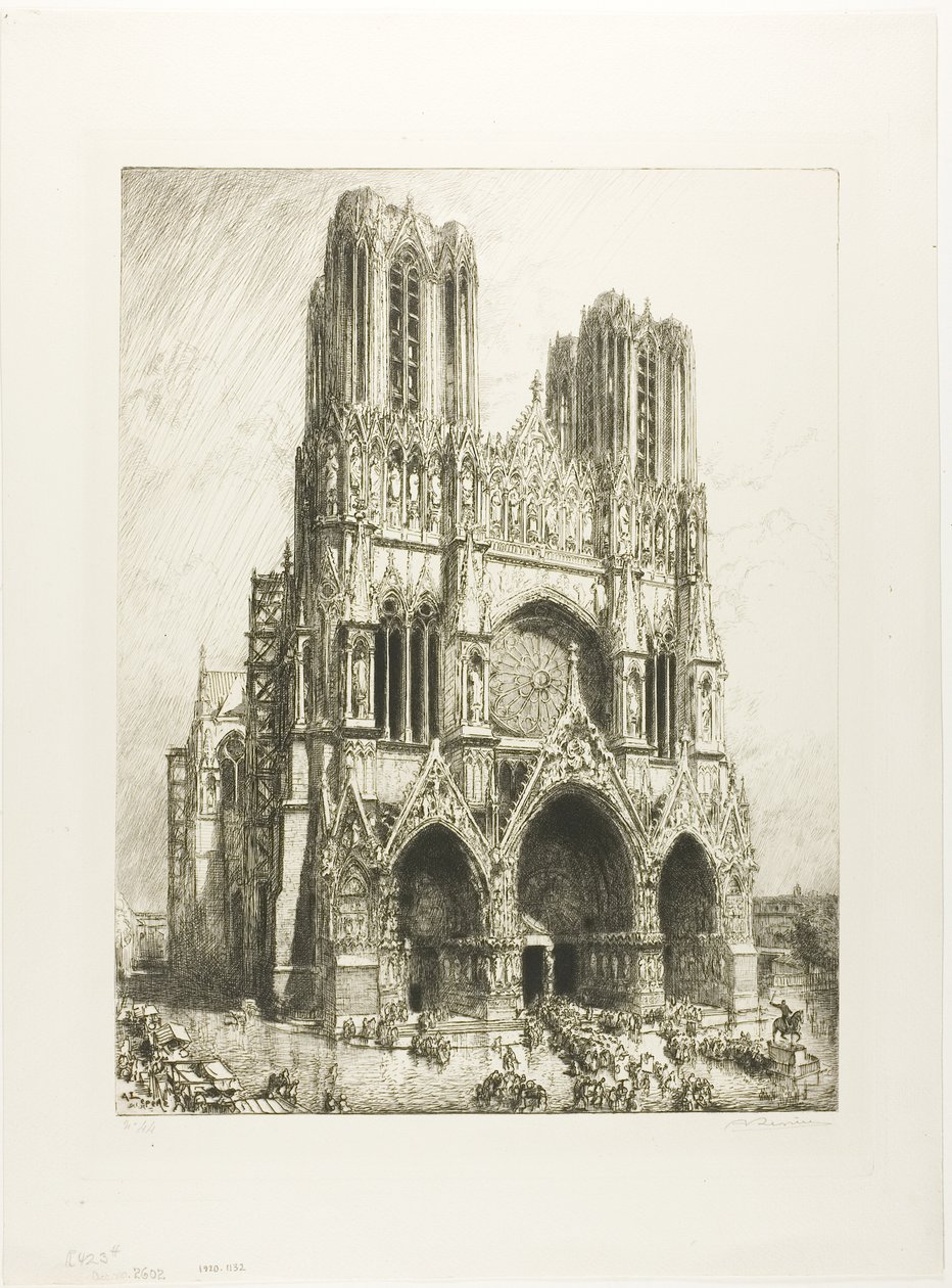 Katedra w Rheims autorstwa Louis Auguste Lepère