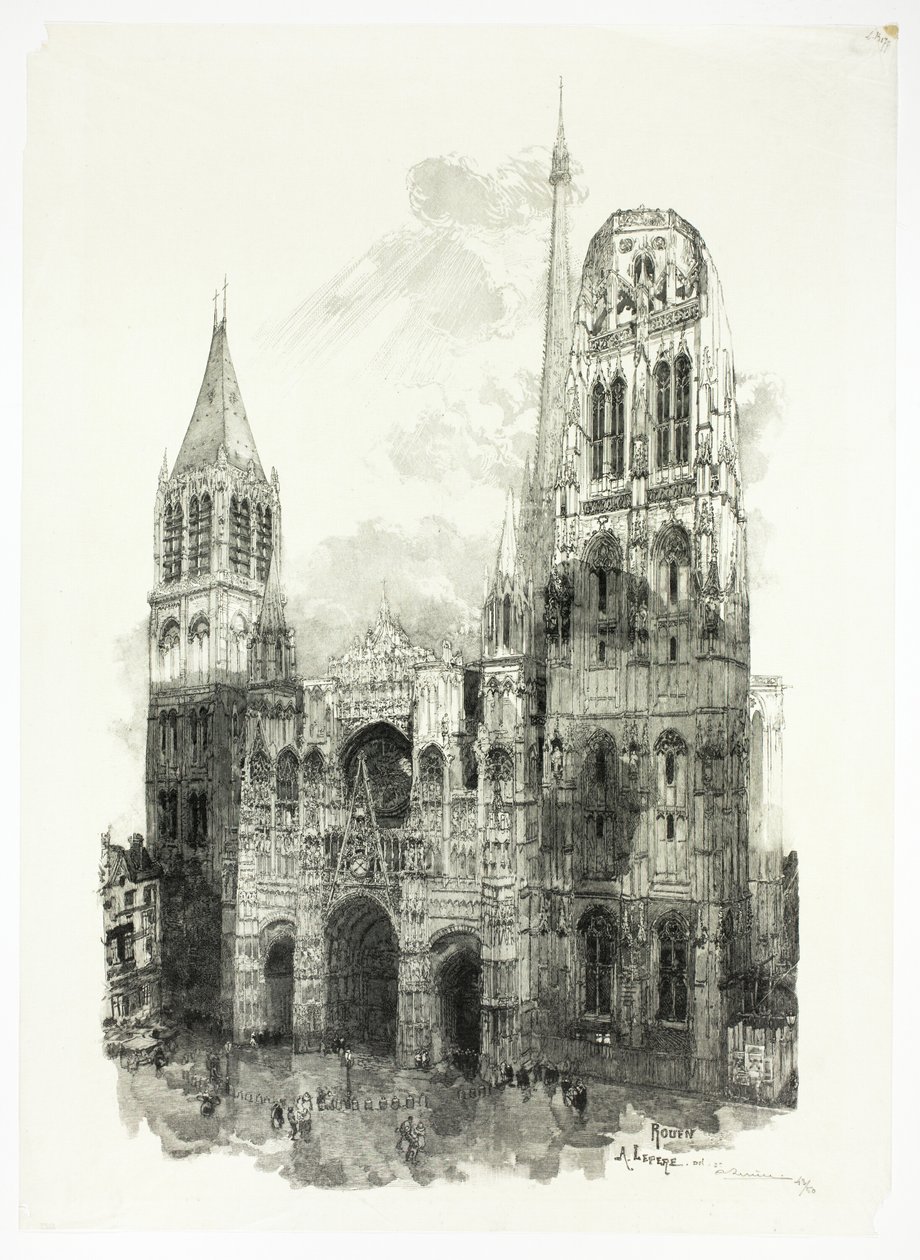 Katedra w Rouen autorstwa Louis Auguste Lepère