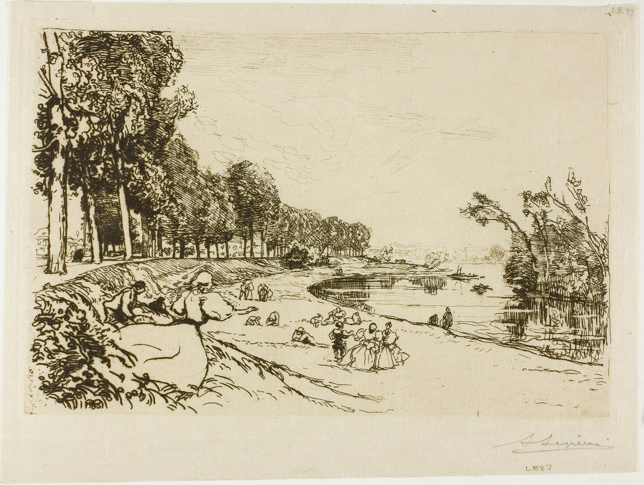 Droga do Billancourt autorstwa Louis Auguste Lepère