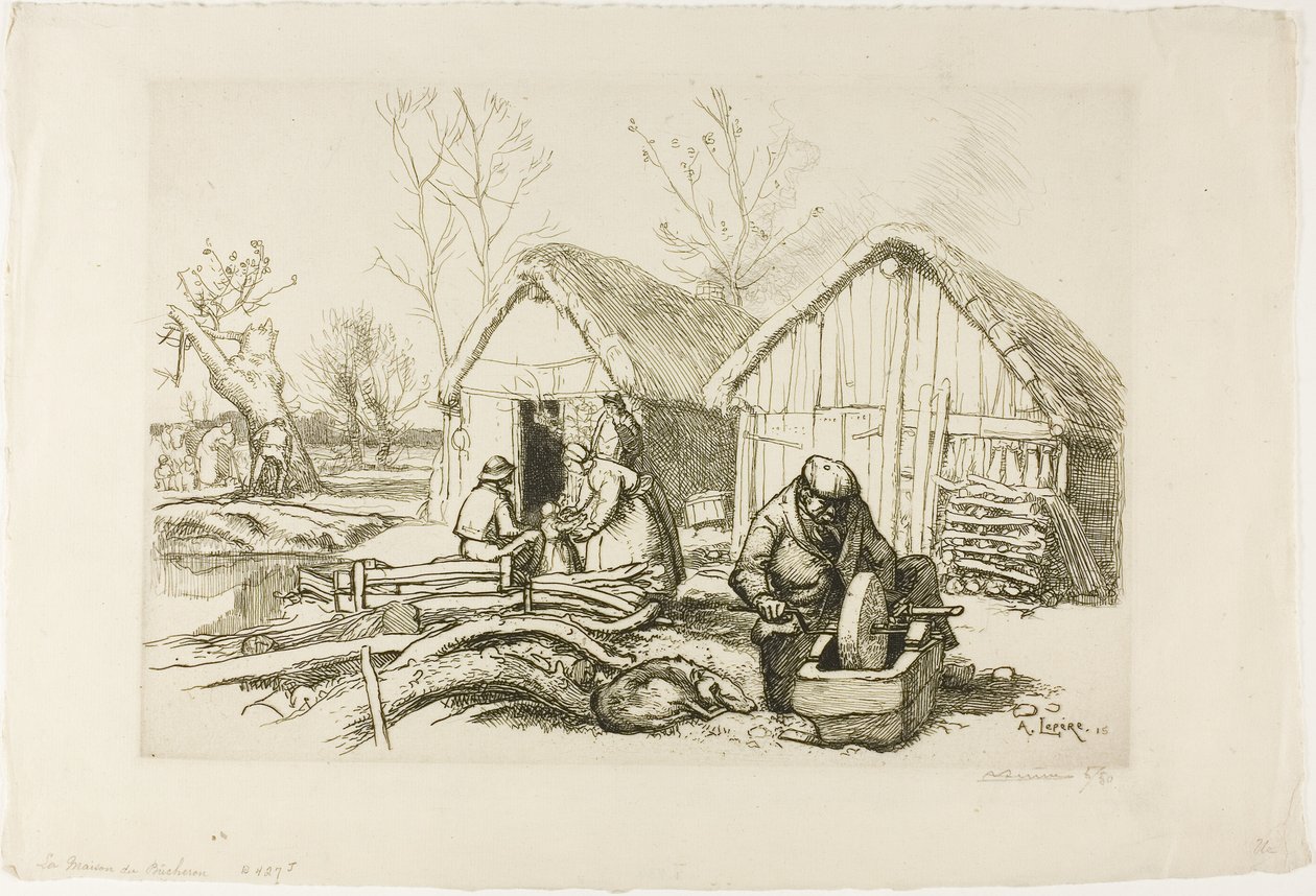 Dom drwala autorstwa Louis Auguste Lepère