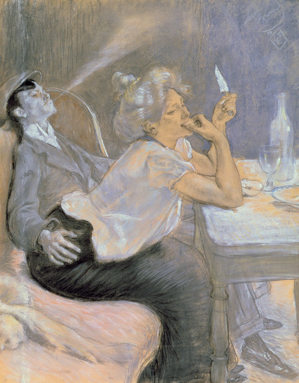Wieczerza Apaczów autorstwa Louis Auguste Mathieu Legrand