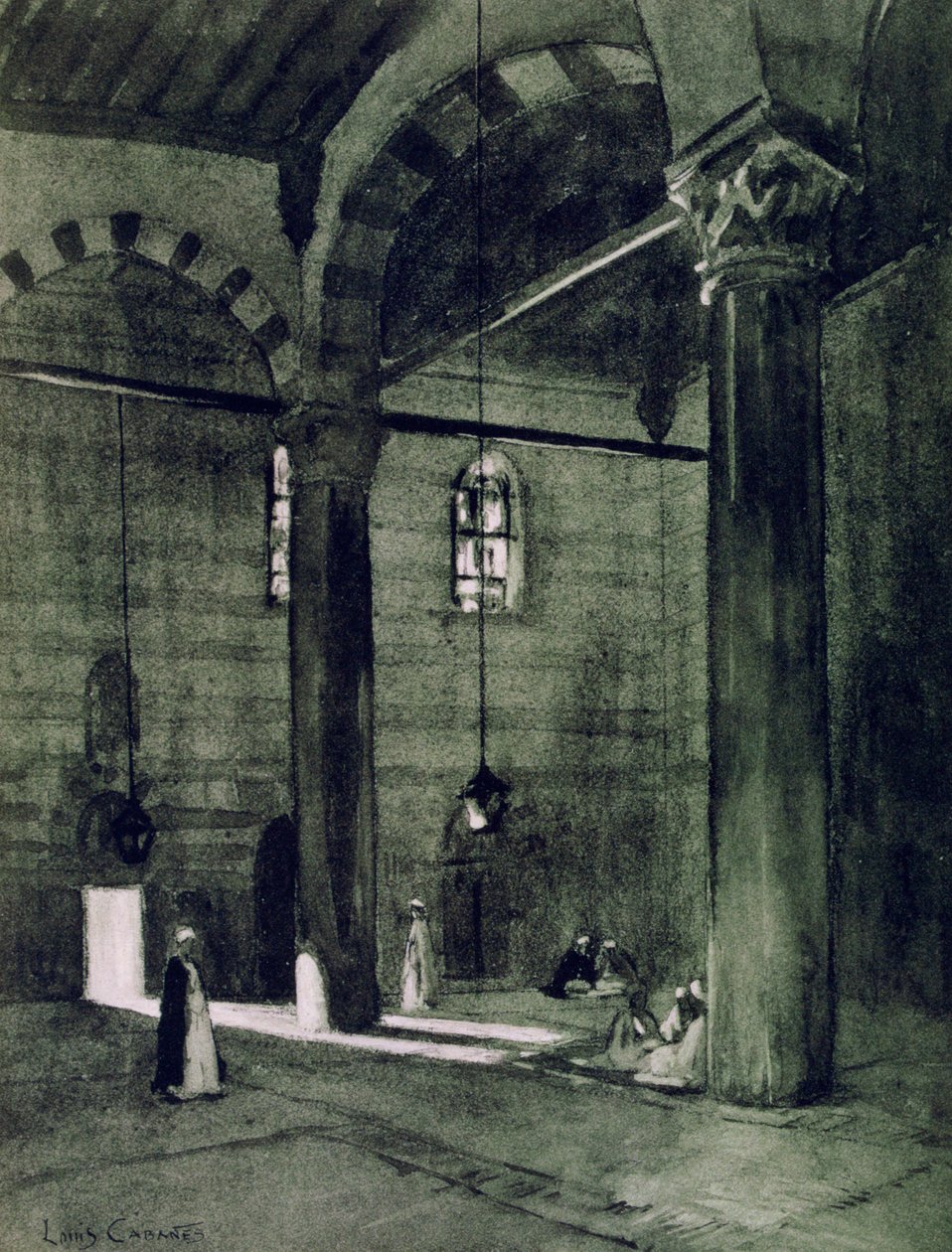 Meczet Al-Rifai, Kair, Egipt, 1928 autorstwa Louis Cabanes