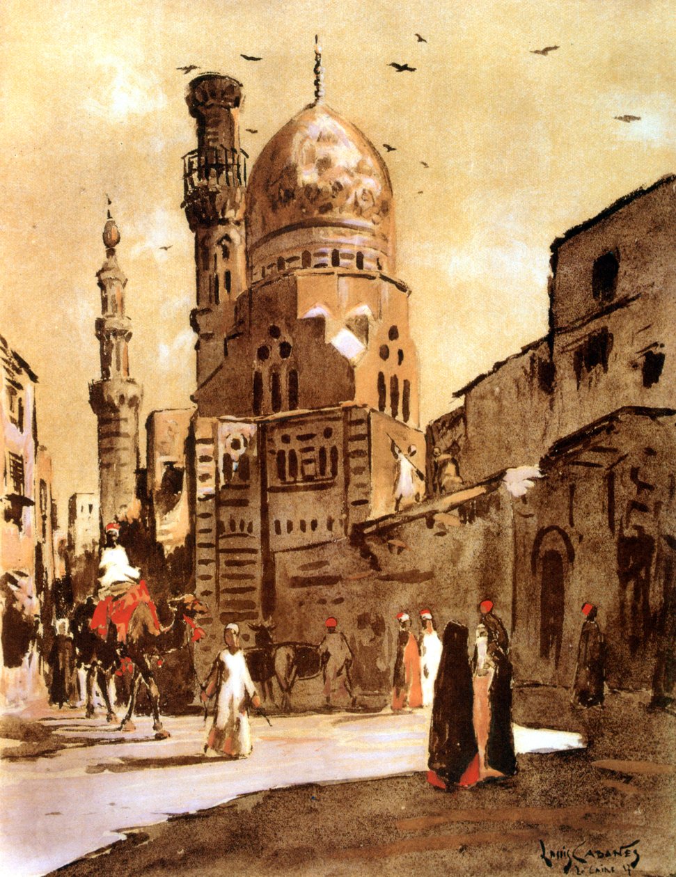 Błękitny Meczet, Kair, Egipt, 1928 autorstwa Louis Cabanes