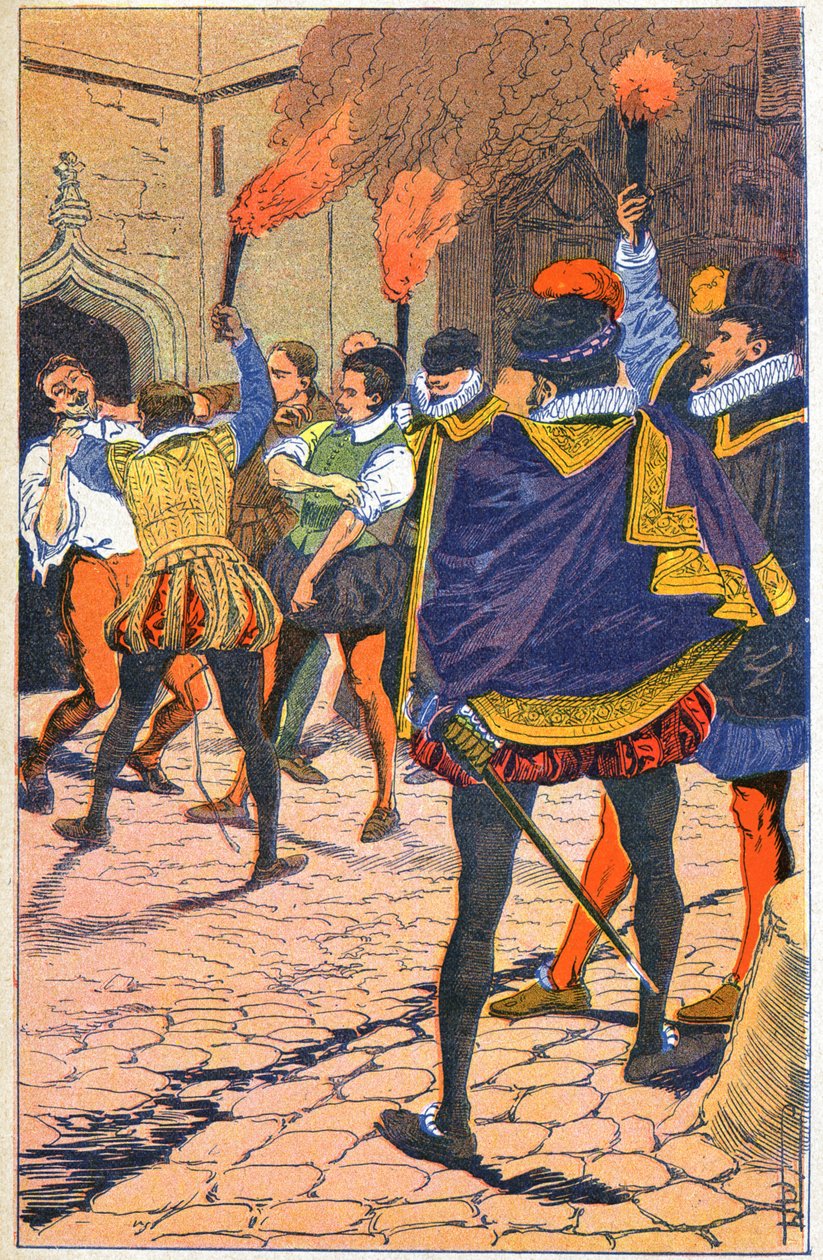 Karol IX i protestanci autorstwa Louis Charles Bombled