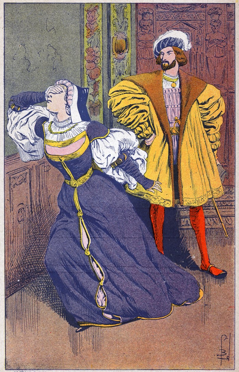 Francois 1er i Małgorzata z Angouleme autorstwa Louis Charles Bombled
